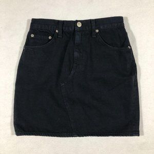 Rag & Bone Womens 24 Black Denim Jean Skirt W1B05O160BLK Cotton Blend